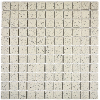 Mosaico cerámica crema blanco moteado sin esmaltar plato de ducha azulejo MOS18-0103-R10_f