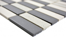 Mosaico azulejo cerámica beige negro barras sin esmaltar plato de ducha azulejo de suelo MOS24-0113-R10_f