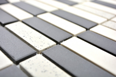Mosaico azulejo cerámica beige negro barras sin esmaltar plato de ducha azulejo de suelo MOS24-0113-R10_f