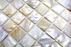 Madre de la perla mosaico concha mosaico blanco crema ducha pared MOS150-SM201