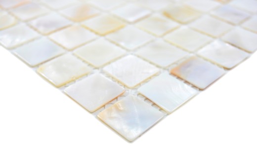 Madre de la perla mosaico concha mosaico blanco beige ducha pared MOS150-SM2525