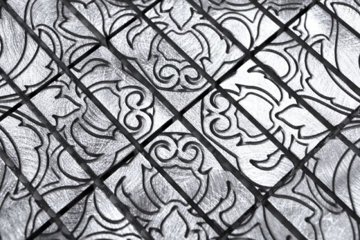 Mosaico azulejo aluminio plata azulejo backsplash cocina backsplash MOS49-C101D