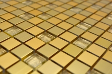 Mosaico azulejo aluminio vidrio mosaico oro azulejo backsplash cocina backsplash MOS49-A307