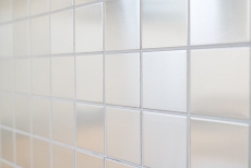 Acero inoxidable azulejo de mosaico de plata cepillado mate azulejo backsplash pared de la cocina MOS129-48D