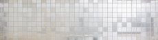 Acero inoxidable azulejo de mosaico de plata cepillado mate azulejo backsplash pared de la cocina MOS129-48D