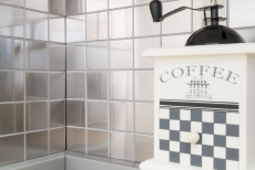 Acero inoxidable azulejo de mosaico de plata cepillado mate azulejo backsplash pared de la cocina MOS129-48D