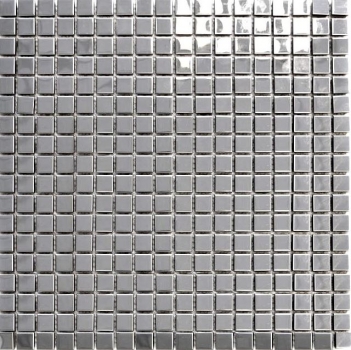 Acero inoxidable azulejo de mosaico de plata brillante azulejo backsplash pared de la cocina MOS129-15G