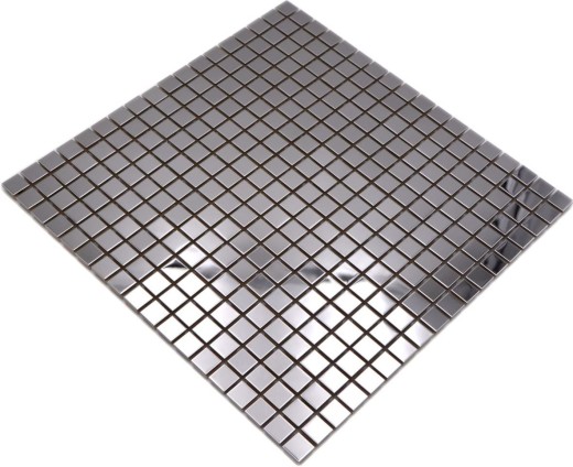 Acero inoxidable azulejo de mosaico de plata brillante azulejo backsplash pared de la cocina MOS129-15G