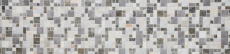 Muestra de mano mosaico azulejo cuarcita piedra natural aluminio plata gris claro beige combinación MOS49-525_m