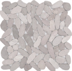 Río guijarro piedra guijarro beige claro marrón guijarro corte azulejo backsplash plato de ducha plato de ducha cuarto de baño - MOS30-IN10