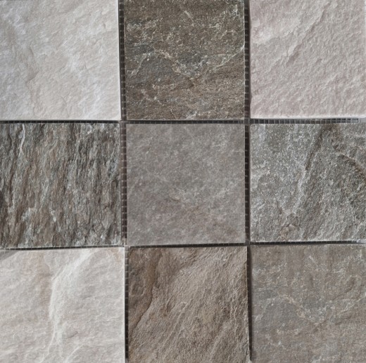 Cuarcita piedra natural mosaico azulejo beige gris pared piso ducha cocina splashback azulejo backsplash baño - MOS36-0210