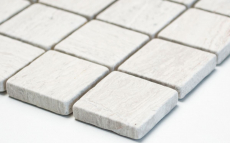 Mármol mosaico azulejo piedra natural gris claro raya gris mirada ducha pared piso - MOS42-0204