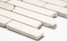 Muestra de mano mosaico azulejo mármol piedra natural blanco Ladrillo Botticino Anticato MOS40-0102_m