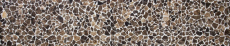 Mosaico de mármol de cantera de piedra natural Poligonal Impala marrón oscuro flameado revestimiento de pared salpicaduras - MOS44-1306