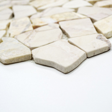 Muestra de mano mosaico azulejo mármol piedra natural cantera ciot dorado crema pulido estructura MOS44-30-2807_m