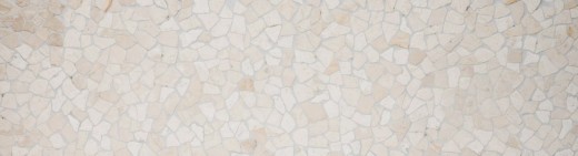 Mosaico de mármol de cantera de piedra natural de color beige claro marfil azulejo poligonal splashback paneles de pared - MOS44-30-100