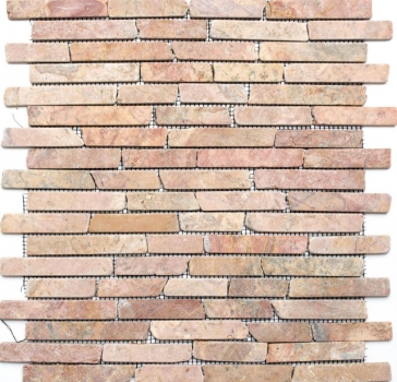 Mosaico de mármol piedra natural rojo Ladrillo Rossoverona MOS40-0145_f