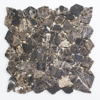 Muestra de mano mosaico azulejo mármol piedra natural beige cantera Ciot Castanao MOS44-30-180_m