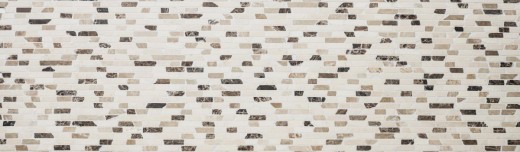 Mosaico Mármol Piedra Natural beige marrón crema Ladrillo Castanao Compuesto Palillos Backsplash Pared Cocina - MOS40-0195
