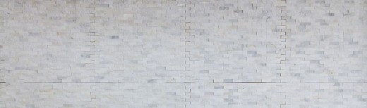 Mármol azulejo de mosaico de piedra natural de ladrillo de la pared de bonos blanco 3D óptica azulejo de la pared WC - MOS40-3D11