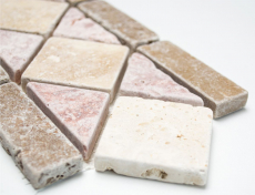 Borde Travertino piedra natural beige rojo marrón borde 12,5x30,5x1 Plutón MOSBOR-60204_f