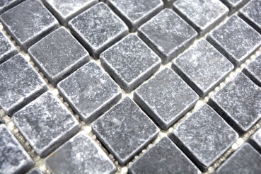 Mármol azulejo de mosaico de piedra natural nero negro antracita gris oscuro backsplash - MOS36-0306-A