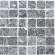 Mármol azulejo de mosaico de piedra natural nero negro antracita gris oscuro backsplash pared azulejo cuarto de baño - MOS36-0404