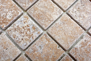 Mosaico Azulejos Travertino Piedra Natural Nogal Noce Antiguo Travertino MOS43-44048_f