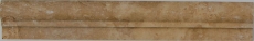 Borde travertino piedra natural noce nogal marrón perfil de piedra natural aspecto antiguo pared suelo baño cocina aseo sauna - MOSProf-44348