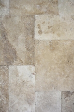 Azulejo Travertino piedra natural Chiaro beige crema azulejo de piedra natural Roman bond aspecto antiguo azulejo de pared azulejo de baño - MOSF-45-46000