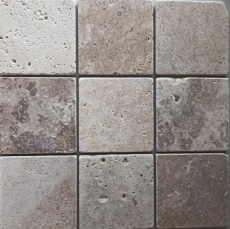 Azulejo Travertino piedra natural Chiaro beige crema azulejo de piedra natural aspecto antiguo plato de ducha pared de ducha cocina azulejo - MOSF-45-46079