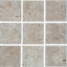 Azulejo Travertino piedra natural Chiaro beige crema azulejo de piedra natural aspecto antiguo plato de ducha pared de ducha cocina azulejo - MOSF-45-46079