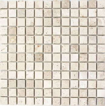 Mosaico de azulejos de travertino piedra natural beige Chiaro Antique Travertino MOS43-46023_f