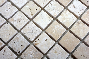 Mosaico de azulejos de travertino piedra natural beige Chiaro Antique Travertino MOS43-46023_f