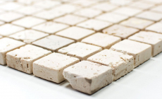 Mosaico de azulejos de travertino piedra natural beige Chiaro Antique Travertino MOS43-46023_f