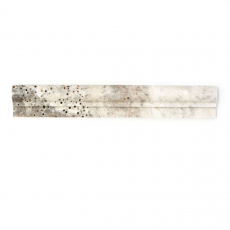Borde travertino piedra natural plata blanco gris claro piedra natural perfil plata aspecto antiguo pared suelo cocina sauna - MOSProf-47348