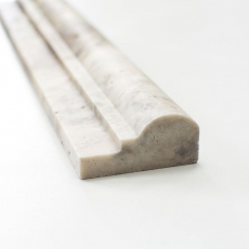 Borde travertino piedra natural plata blanco gris claro piedra natural perfil plata aspecto antiguo pared suelo cocina sauna - MOSProf-47348
