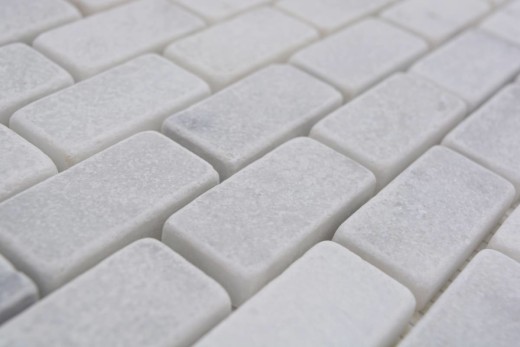 Mármol mosaico de azulejos de piedra natural de ladrillo de la pared de bonos Ibiza blanco gris claro azulejo backsplash cocina - MOSSopo-46692