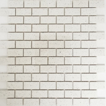 Muestra de mano mosaico azulejo backsplash cuarzo compuesto piedra artificial Ladrillo Artifical blanco MOS46-0104_m