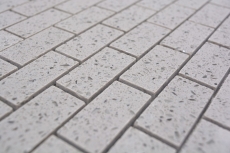Azulejos de mosaico de cuarzo compuesto de piedra artificial Ladrillo Artifical gris MOS46-0204