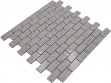 Azulejos de mosaico de cuarzo compuesto de piedra artificial Ladrillo Artifical gris MOS46-0204