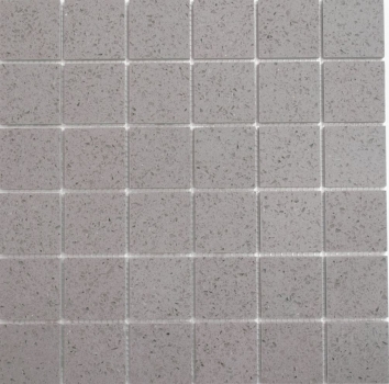 Muestra de mano mosaico azulejo backsplash cuarzo compuesto piedra artificial Gris artificial MOS46-ASM43_m