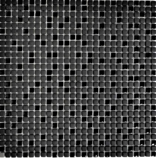 Mosaico de vidrio Revestimiento de pared sostenible Reciclaje Esmalte negro antracita mate MOS140-01B