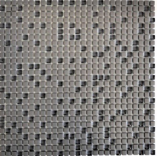 Mosaico de vidrio Revestimiento de pared sostenible Azulejo Reciclaje Esmalte gris-marrón mate MOS140-05G