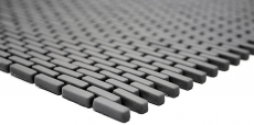 Mosaico ECO GLAS Ladrillo Esmalte gris-marrón mate MOS140-B25G_f | 10 tapetes de mosaico