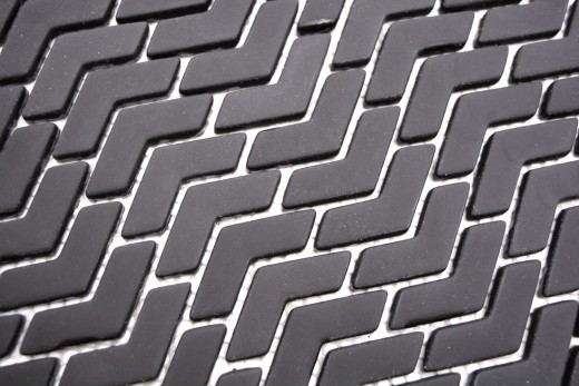 Mosaico de vidrio sostenible pared revestimiento azulejo backsplash reciclado espiga esmalte negro mate MOS140-HB31B