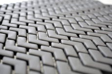 Muestrario de mano mosaico ECO Reciclaje VIDRIO espiga esmalte gris-marrón mate MOS140-HB35G_m