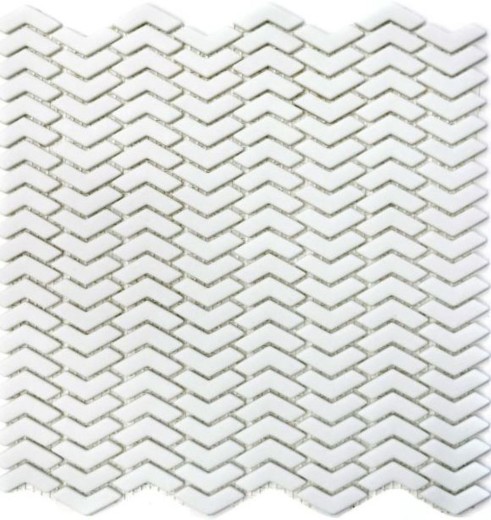 Muestrario de mano mosaico ECO Reciclaje VIDRIO espiga esmalte blanco mate MOS140-HB37W_m