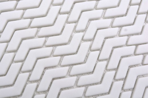 Mosaico de vidrio sostenible pared revestimiento azulejo backsplash reciclado espiga esmalte blanco mate MOS140-HB37W