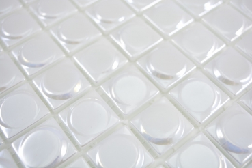 Muestra de mano mosaico ECO Reciclaje GLAS ECO blanco metalizado 3DR MOS350-12_m